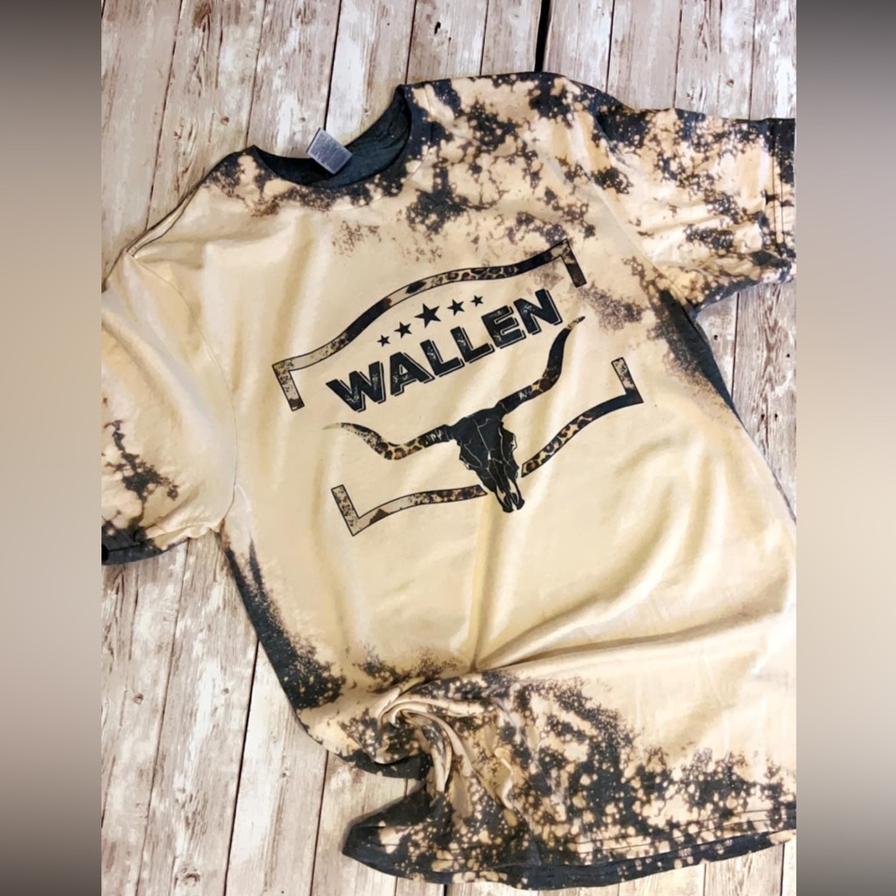 Wallen shirt NWOT. Custom bleached.
